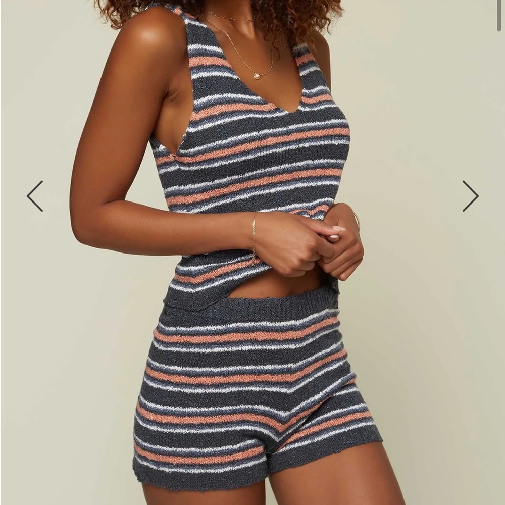 NWT O’Neill Women’s Camden Stripe Cozy Knit Shorts Size XS